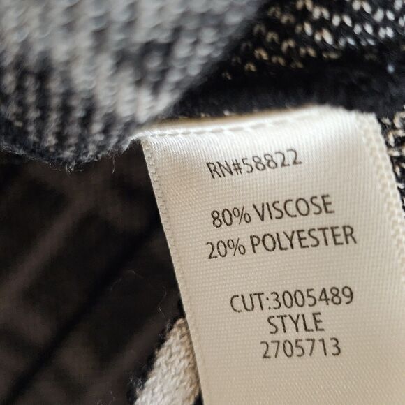 Max Studio Knit Large NWT Black Beige Pleated Midi A Line Sweater Skirt - Picture 8 of 11